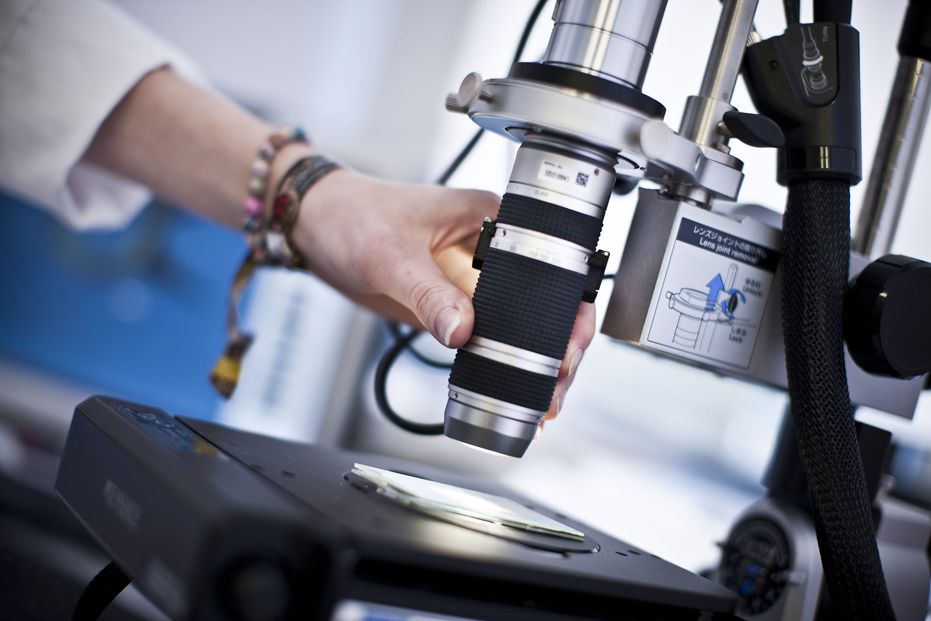 Using the microscope