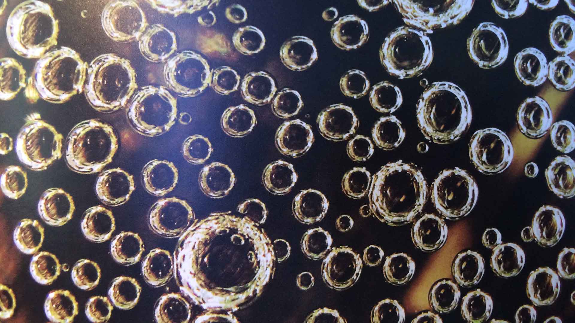 abstract image of bubbles floating in liquid