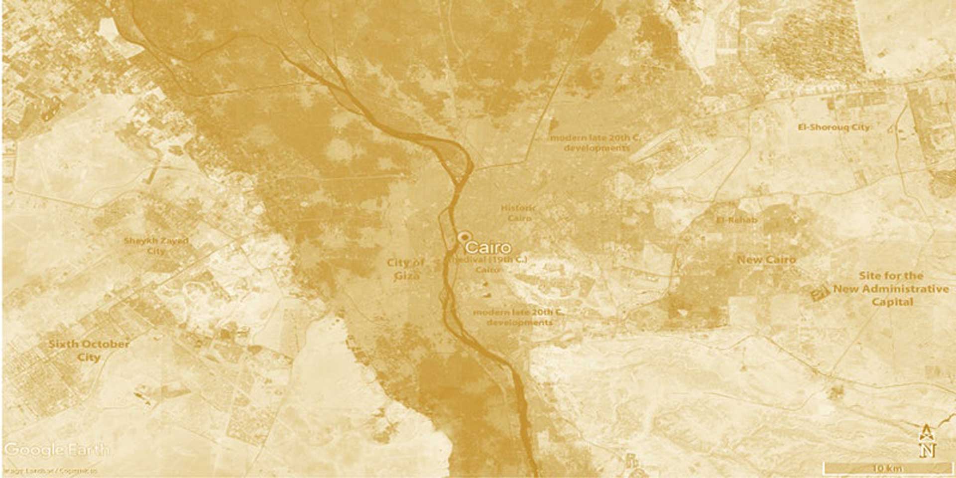 Map showing Cairo's location in Egypt