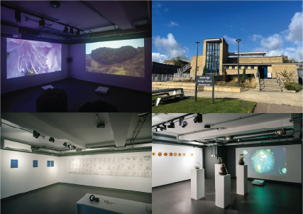 A series of images of the Bath House Galleries exhibition spaces.