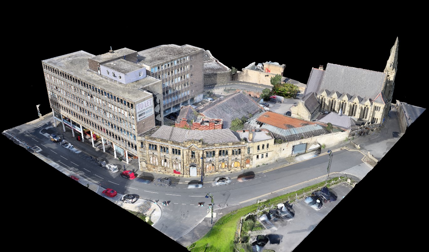 A 3D scan of the Dewsbury Post Office Building