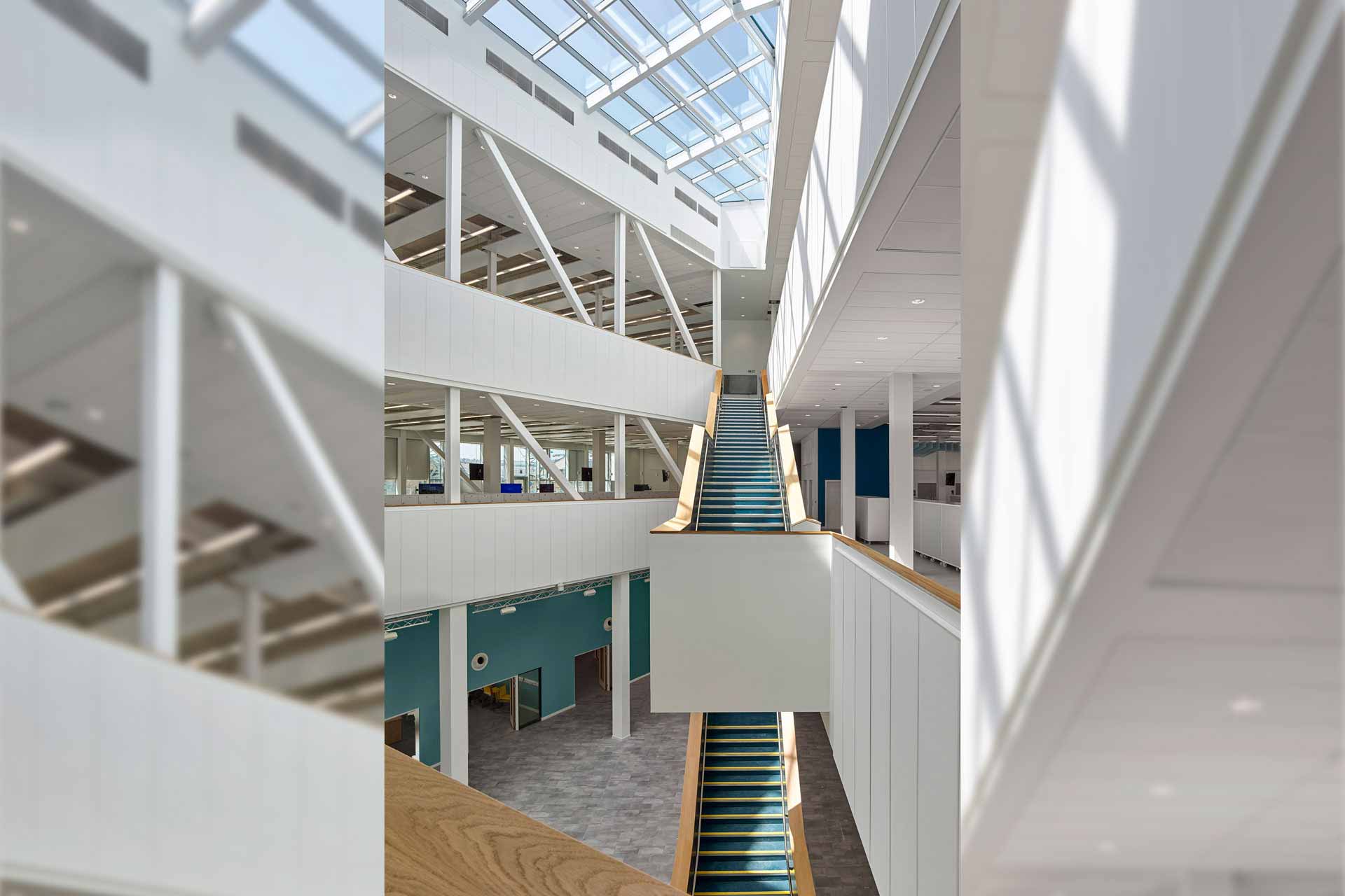 Central staircase in the Barbara Hepworth Building