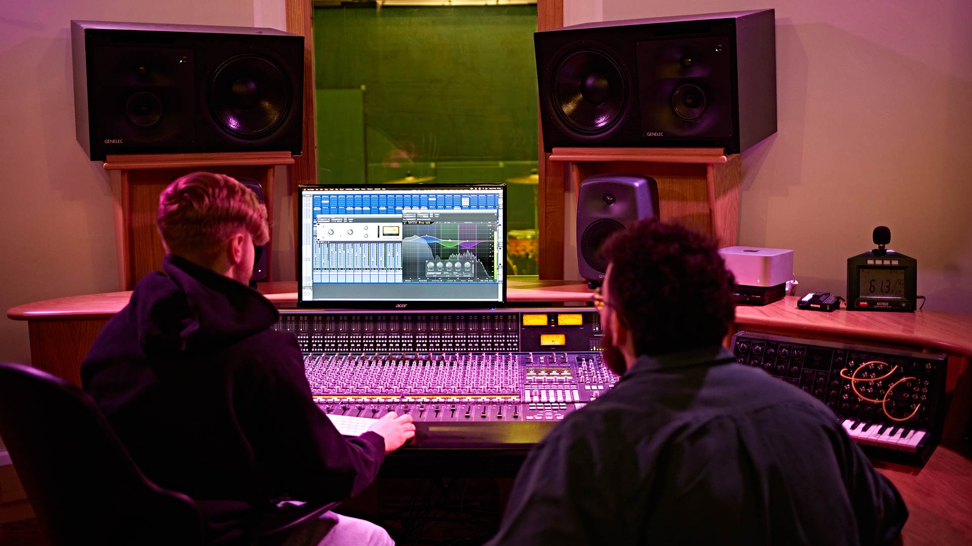 Students in music lab