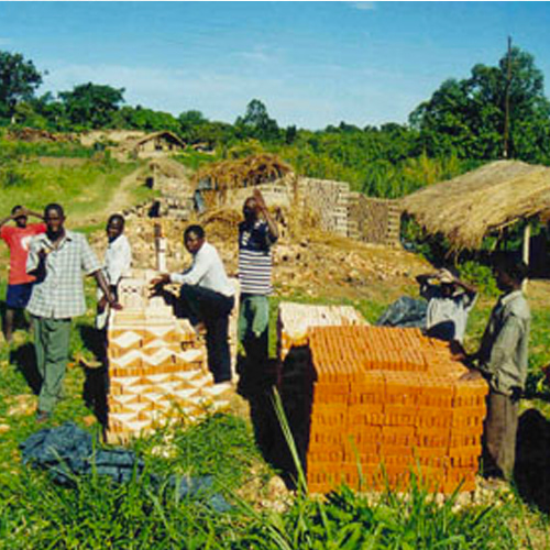 Brick making along a wetland edge in Uganda. Local community bylaws can help ensure sustainable use of these areas