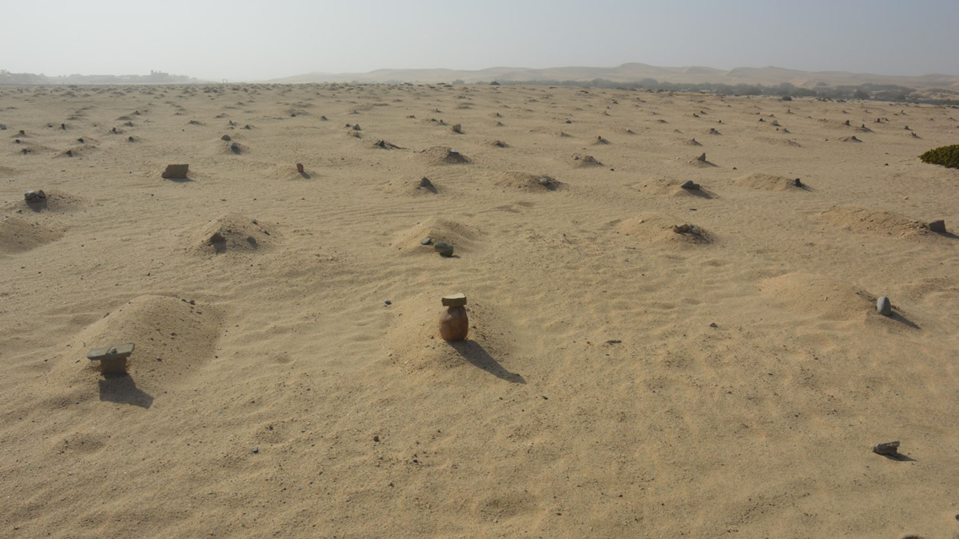 The current state of the burial ground at Swakopmund