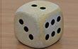 Photo of an old dice