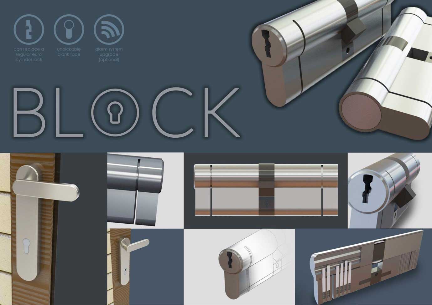 Graphic showing an anti-theft lock design